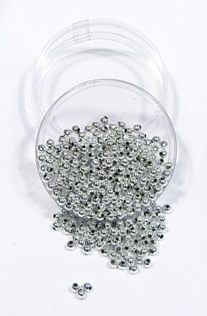 03-051 ezüst műanyag gyöngy 4mm