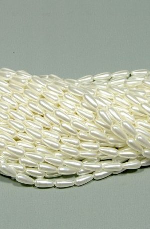 03-113 fehér tekla rizs gyöngy 6x14mm