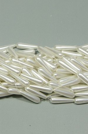 03-175 fehér tekla csepp gyöngy 6x30mm
