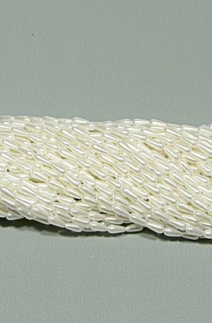 03-191 fehér tekla csepp gyöngy 4x8mm