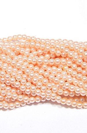 03-193 sötét barack tekla gyöngy 6mm