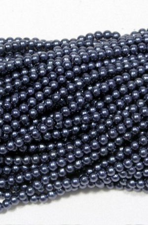 03-207 kék tekla gyöngy 4mm