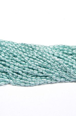 03-243 Kékes-zöld tekla rizs gyöngy 3x6mm