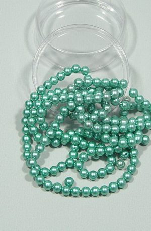 03-254 zöld tekla gyöngy 6mm