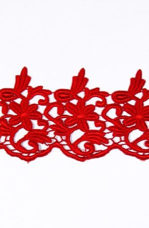 06-607-P Piros légcsipke szegő 9,5cm