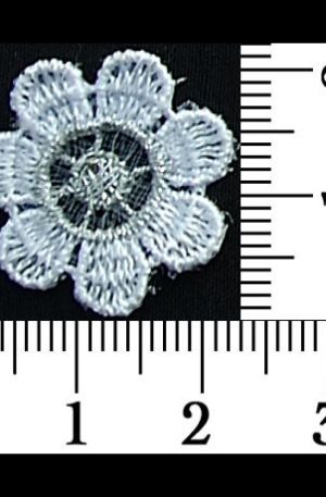 06-766  Virág - fehér/ezüst