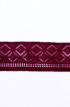 06-m-15 Bordó elasztikus szegő csipke 4cm