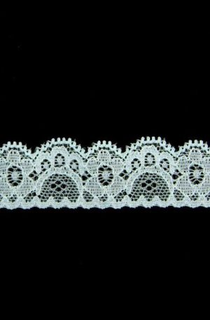 06-m-16 Türkiz elasztikus szegő csipke 2,5cm