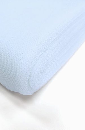 15-196 Világos kék dekor tüll 130cm