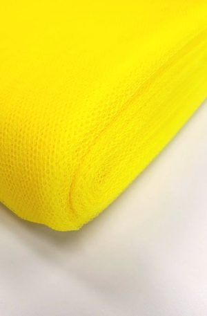 15-199 Citromsárga dekor tüll 130cm