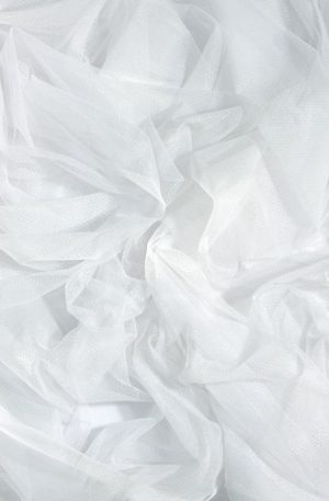 15-226 Fehér jacquard tüll 150cm