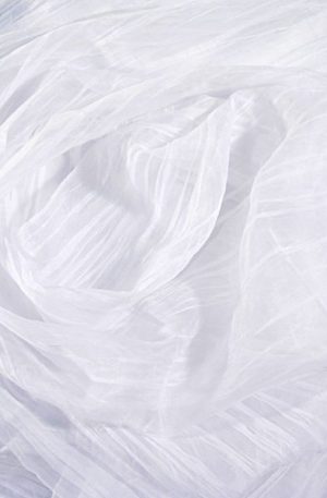 15-407 Fehér gyűrt organza 75cm
