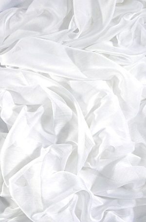 15-491 Fehér matt gyűrt muszlin organza 150cm