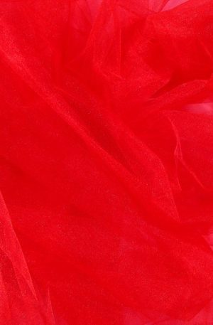 15-556 Piros fényes fátyoltüll 300cm