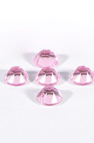 18-015 Kerek rózsaszín varrható akril kő 8 mm