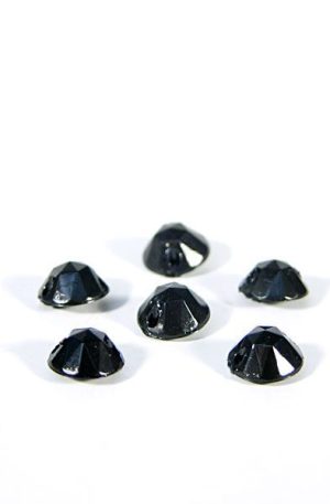 18-016 Kerek Fekete varrható akril kő 7 mm  (A7.5)