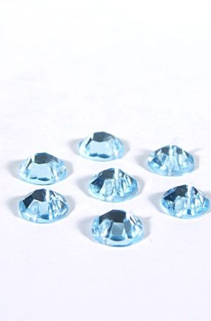 18-022 Kerek világos kék varrható akril kő 8 mm