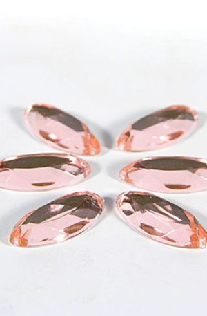 18-026 Zabszem barack varrható akril kő 9mm x 18mm