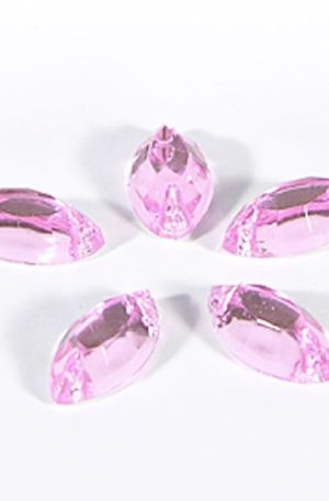 18-033 Zabszem rózsaszín varrható akril kő 6mm x 12mm