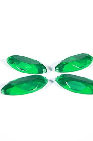 18-035 Zabszem zöld varrható akril kő 9mm x 18mm (A113)