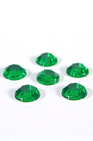 18-036 Kerek zöld varrható akril kő 8 mm  (A165 zöld 29)