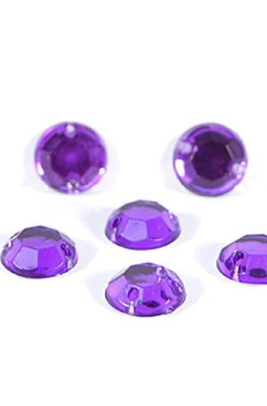 18-038 Kerek lila varrható akril kő 8 mm