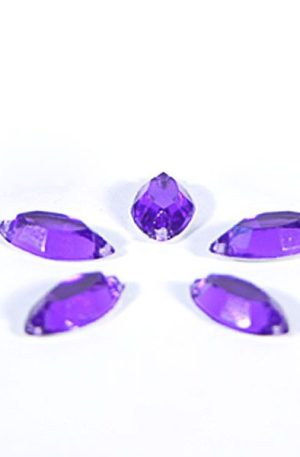 18-040 Zabszem lila varrható akril kő 6mm x 12mm