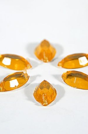 18-043 Zabszem narancs varrható akril kő 6mm x 12mm