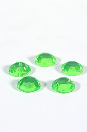 18-044 Kerek neon zöld varrható akril kő 8 mm