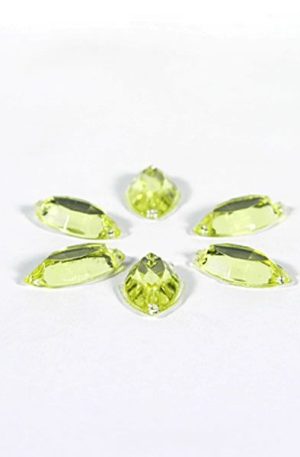 18-048 Zabszem sárga varrható akril kő 6mm x 12mm