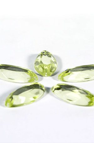 18-059 Zabszem világos sárga varrható akril kő 9mm x 18mm