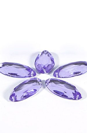 18-060 Zabszem világos lila varrható akril kő 9mm x 18mm