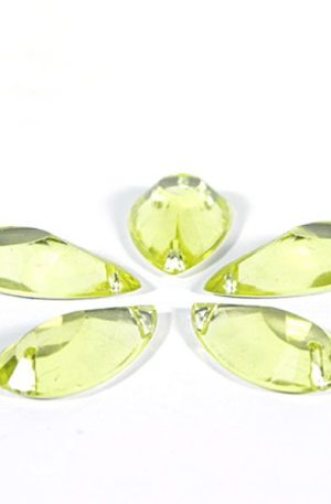 18-066 Csepp világos sárga varrható akril kő 11mm x 20mm