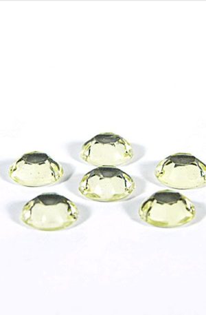18-068 Kerek világos sárga varrható akril kő 10 mm  (ékkő)