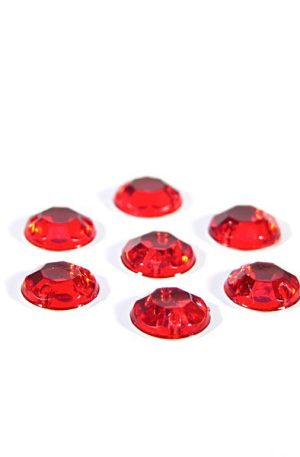 18-076 Kerek Piros varrható akril kő 8 mm