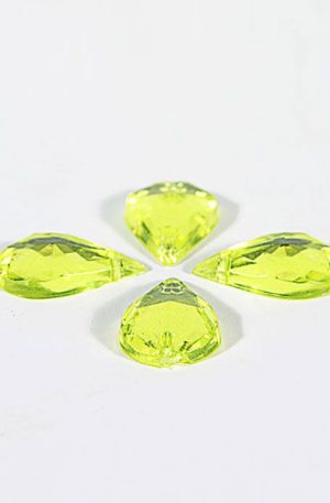 18-086 Virágszirom neon sárga varrható akril kő 10mm x 14mm