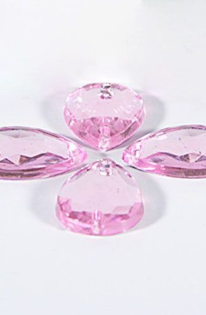 18-093 Virágszirom világos rózsaszín varrható akril kő 13mm x 18mm