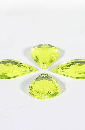 18-094 Virágszirom neon sárga varrható akril kő 13mm x 18mm