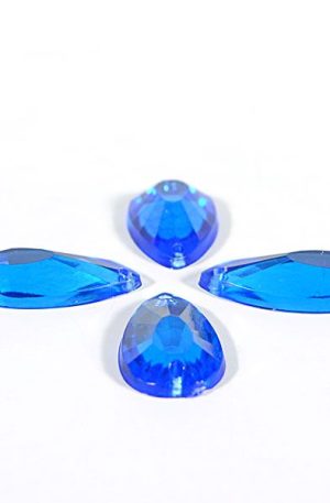 18-125 Csepp kék varrható akril kő 11mm x 20mm