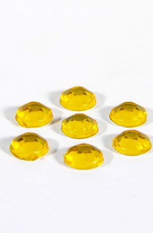 18-128 Kerek narancs ragasztható akril kő 5mm  (AFS20)