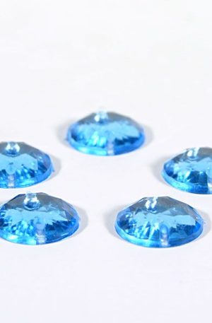 18-131 Kerek világos kék varrható akril kő 12 mm