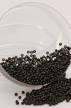 19-023 üveggyöngy fekete 2mm