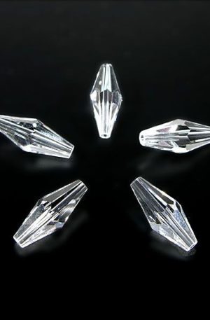 19-083 Átlátszó kristály varrható 15x6 mm