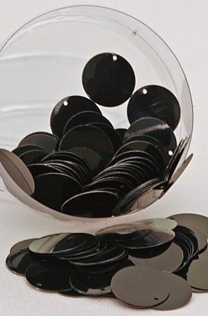 26-015 fekete flitter érme 16mm