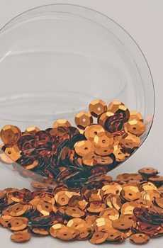 26-037 flitter sötét arany 6mm