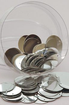 26-045 ezüst tallér flitter 15mm