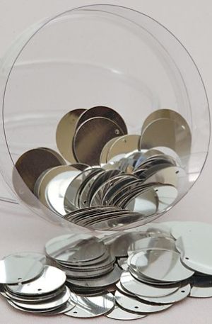 26-045 ezüst tallér flitter 15mm