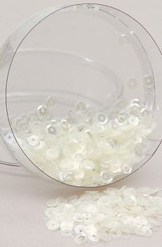 26-047 flitter 4mm fehér csésze 500gr / csomag