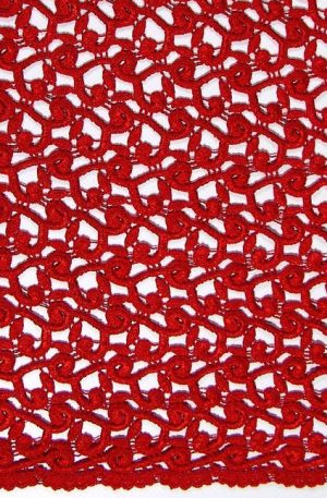 28-074-P Légcsipkeanyag piros