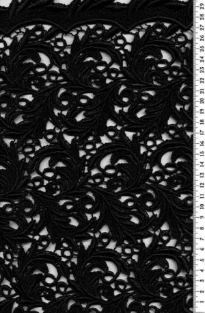 28-215-F Légcsipkeanyag fekete